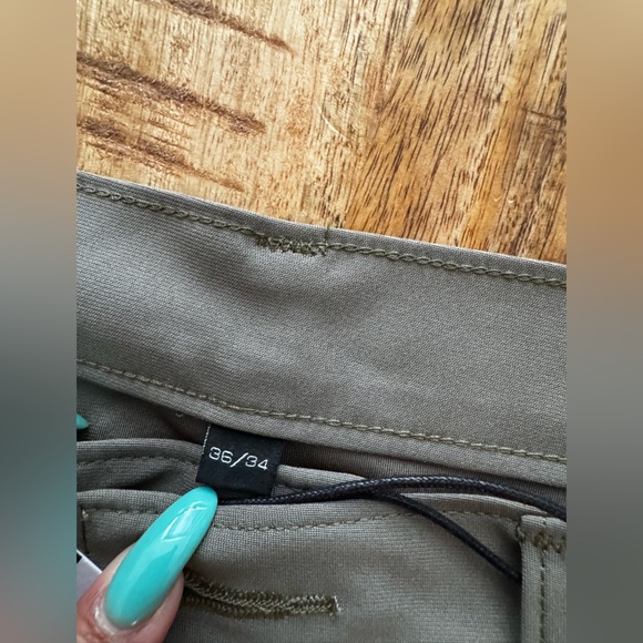 Levi's Green 511 slim tech chinos pants stretch Comfortable Straight Leg 36x34 - Picture 5 of 11